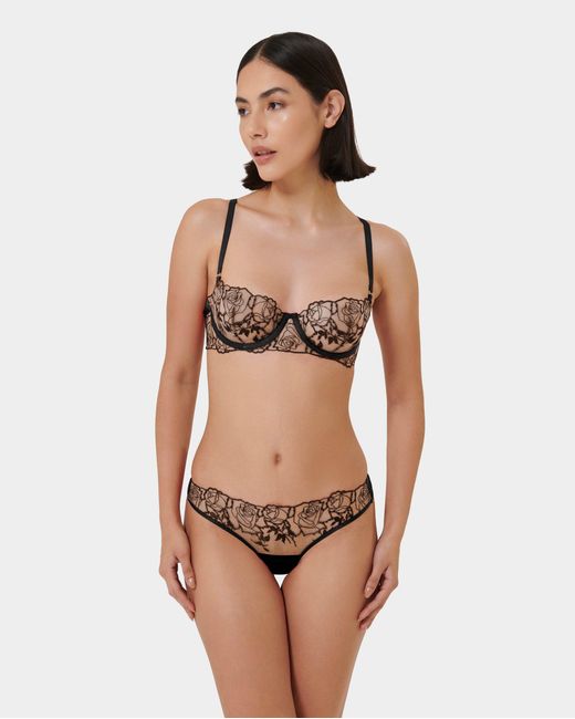 Bluebella White Rosalie Wired Bra Black/sheer