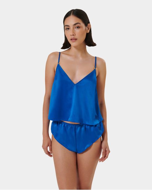 Bluebella Blue Faye Luxury Satin Cami Top And Short Set Egyptian