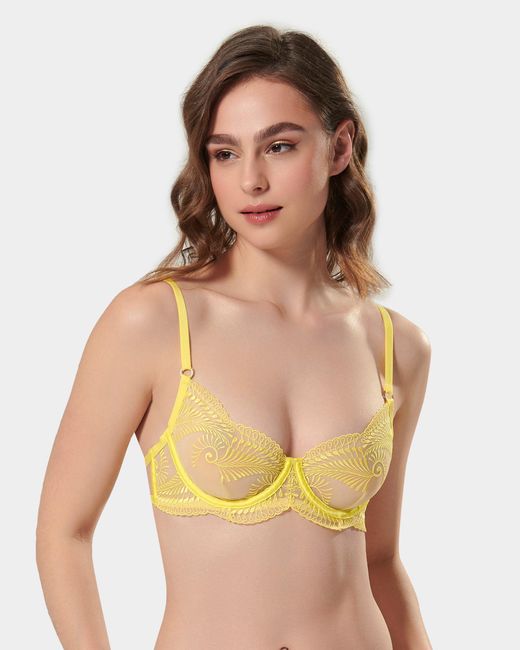 Bluebella Metallic Rafaela Bra Yellow Iris