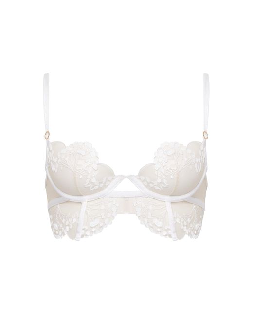 Bluebella White Marisa Embroidered Sheer Bra