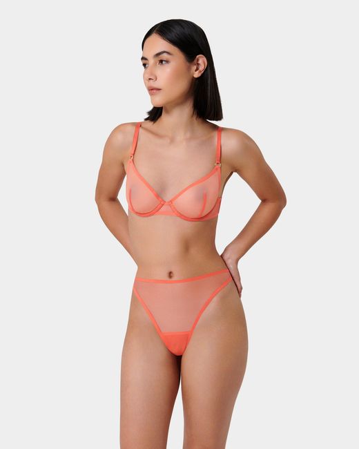 Bluebella Pink Naomi Wired Bra Hot Coral