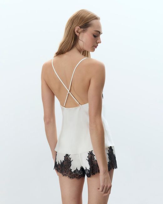 Bluebella White Anastasia Luxury Satin Cami And Short Set Ivory