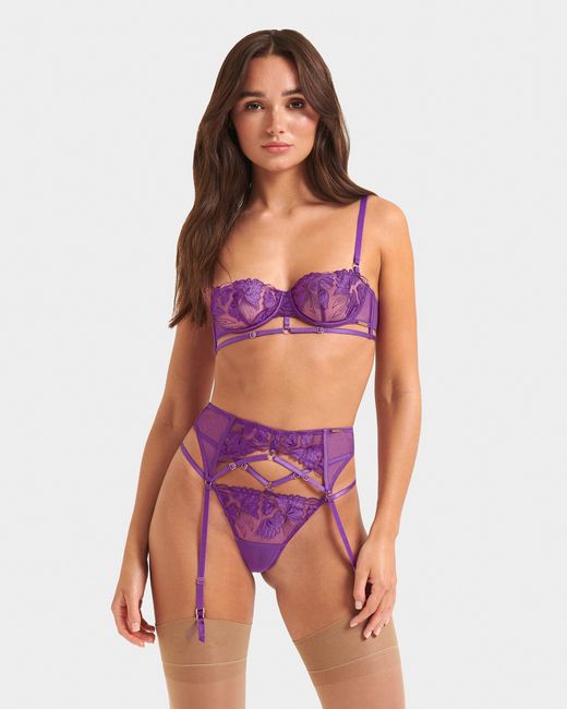 Bluebella Purple Isla Suspender Electric