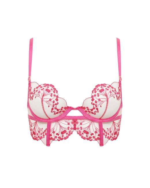 Bluebella Pink Marisa Embroidered Sheer Bra