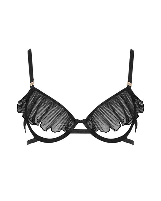 Bluebella Black Matisse Sheer Open Bra
