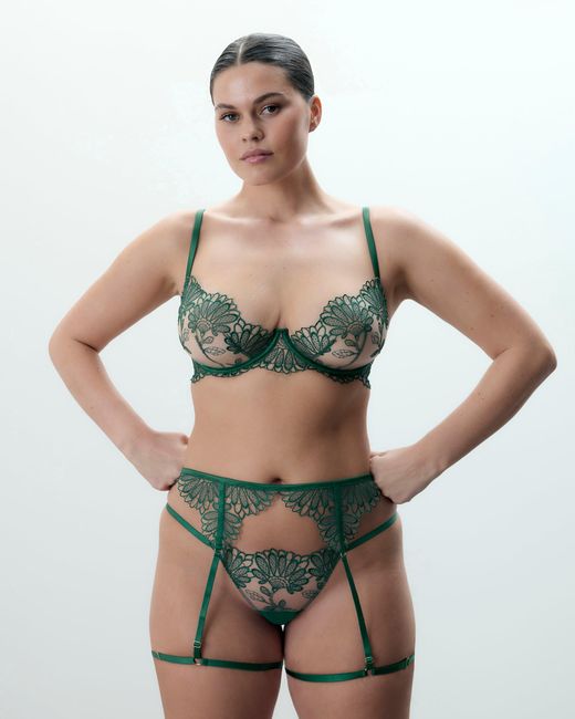 Bluebella Green Amaris Suspender Thigh Harness