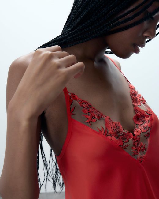 Bluebella Lavanya Satin Embroidered Chemise