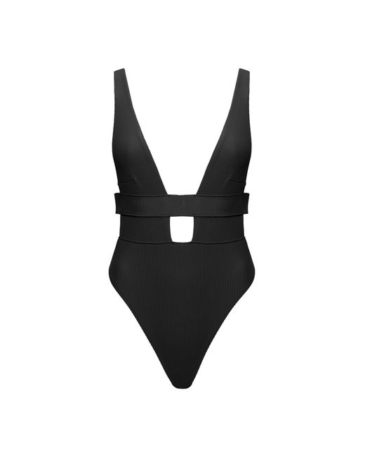 Bluebella Lucerne Plunge Swimsuit Black