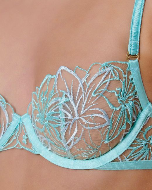 Bluebella Blue Lilly Floral Embroidered Bra
