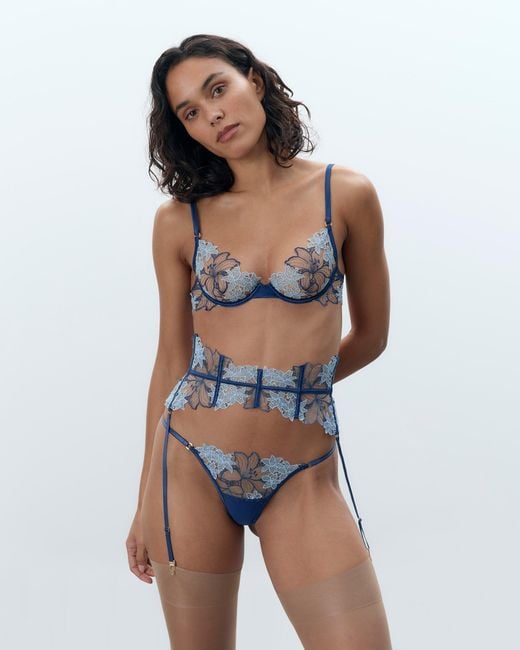 Bluebella Blue Calantha Floral Lace Bra