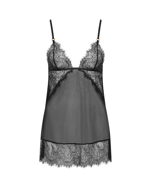 Bluebella Gray Peony Short Chemise And Thong Set