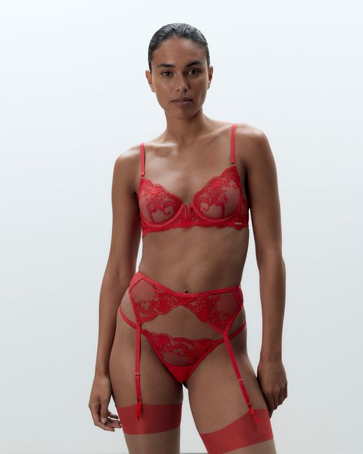 Bluebella Red Marseille Suspender