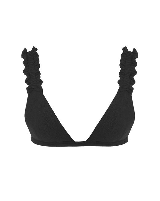 Bluebella Black Flores Ruffle Bikini Top