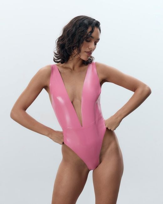 Bluebella Pink Latex Bodysuit