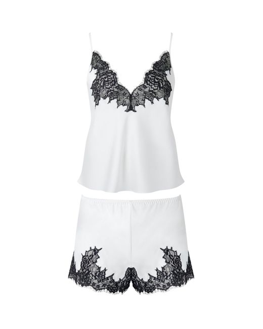 Bluebella White Anastasia Luxury Satin Cami And Short Set Ivory