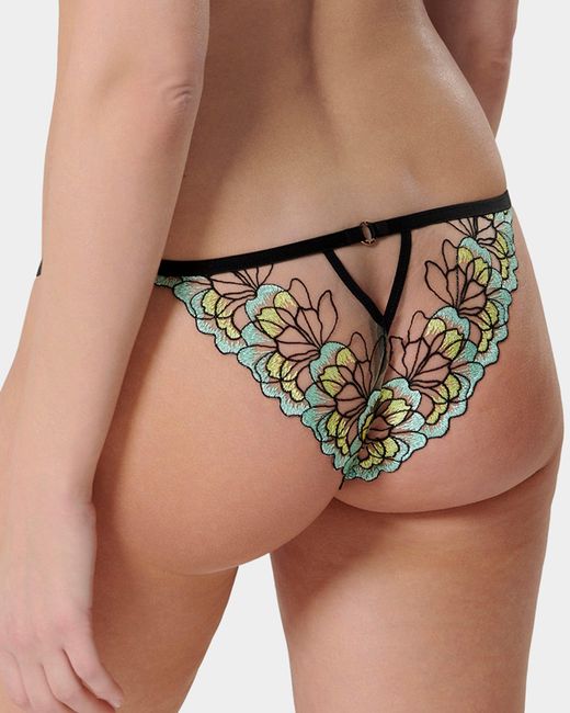 Bluebella Metallic Serena Brief Mint/Lemon