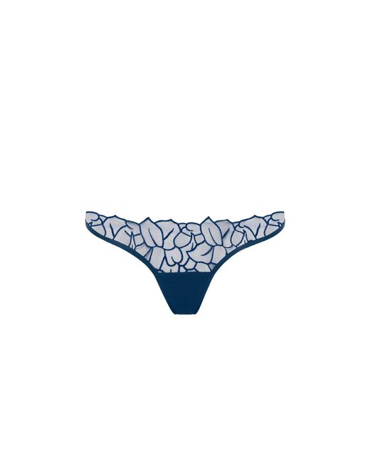 Bluebella Blue Laurel Leaf Embroidered Brief