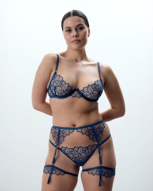 Bluebella Blue Laurel Suspender Thigh Harness