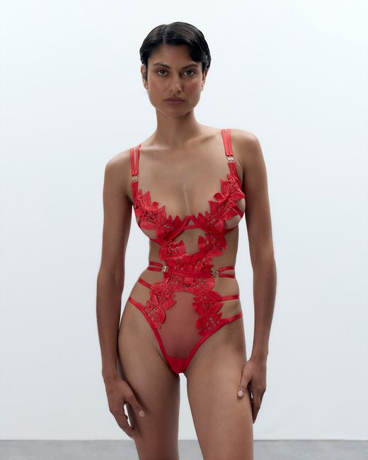 Bluebella Ophelia Wired Bodysuit Red