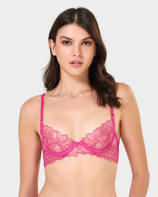 Bluebella Pink Astra Wired Bra Fuchsia