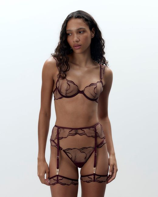 Bluebella White Marabel Detachable Thigh Garter Cherry