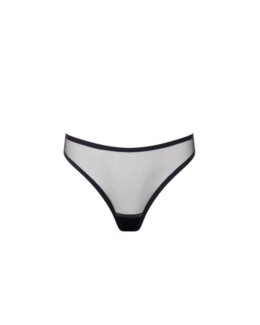 Bluebella White Naomi High-waist Thong Black