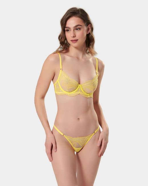 Bluebella Metallic Rafaela Bra Yellow Iris