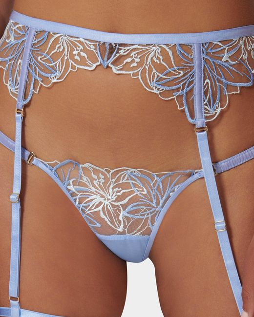 Bluebella Blue Lilly Thigh Harness Hydrangea/Ice Water/Sheer
