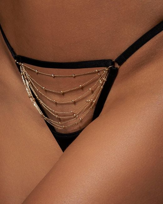 Bluebella Metallic Frida Open Chain Thong