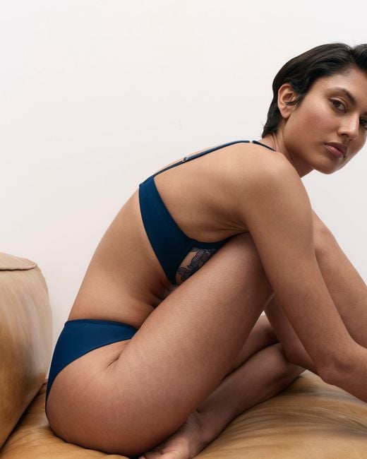 Bluebella Blue Avery Floral Embroidered Brief Peony
