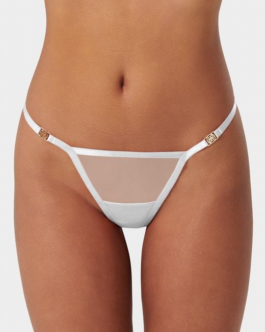 Bluebella White Tali Mesh Thong
