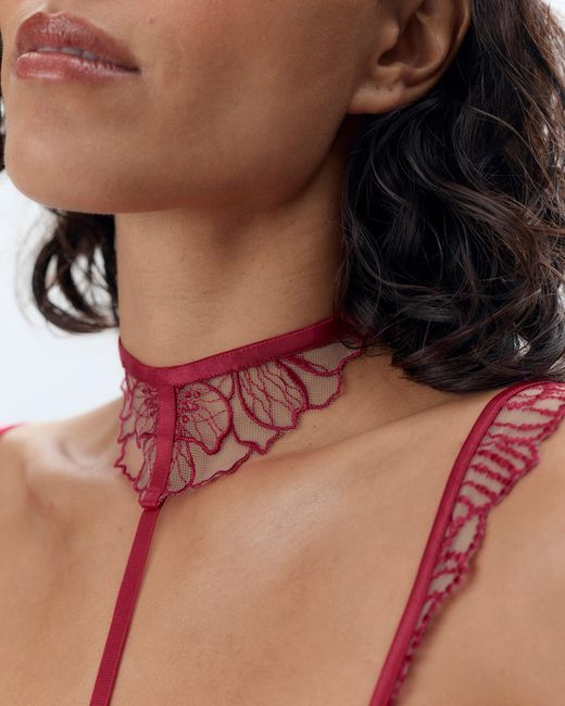 Bluebella Red Amarosa Suspender Harness With Detachable Collar
