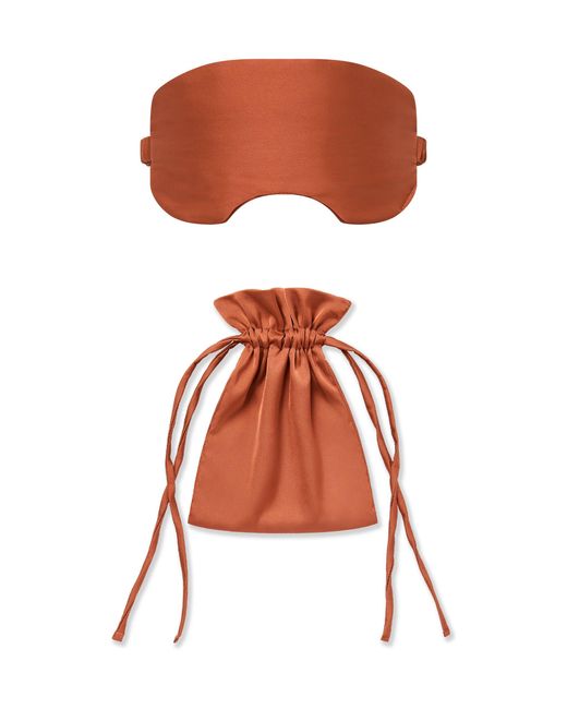 Bluebella Brown Saskia Luxury Satin Eye Mask Baked Clay
