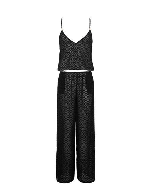 Bluebella Black Cassat Cami & Trouser Set