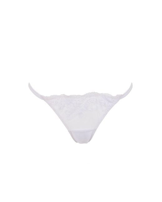 Bluebella White Marseille Embroidered Sheer Brief