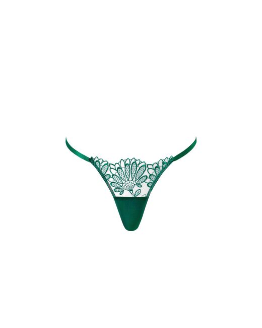 Bluebella Green Amaris Sheer Floral Thong