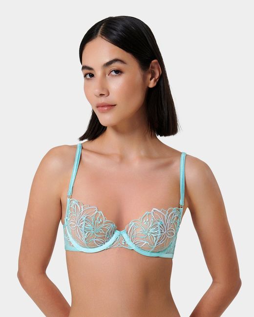 Bluebella Blue Lilly Floral Embroidered Bra