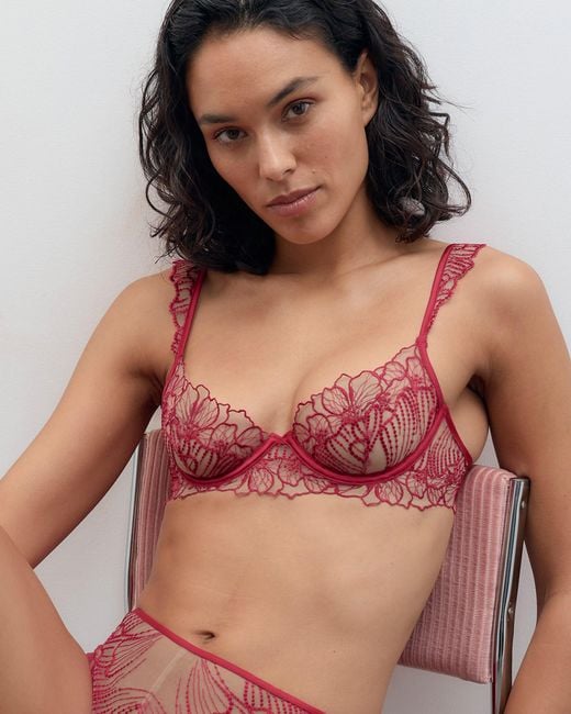 Bluebella Pink Amarosa Floral Embroidered Bra