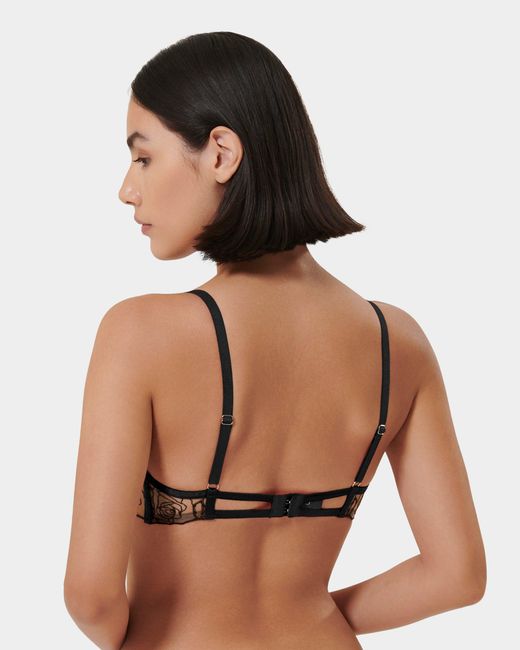 Bluebella White Rosalie Wired Bra Black/sheer