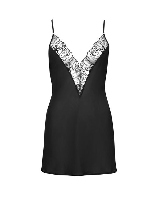 Bluebella Rosalie Short Chemise Black/sheer