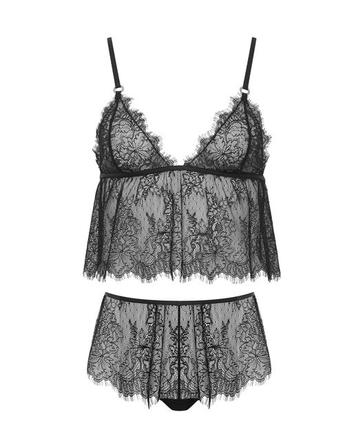 Bluebella Gray Peony Cami And Short Set Black