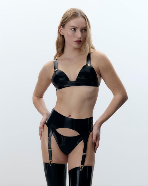 Bluebella Latex Soft Bra Black