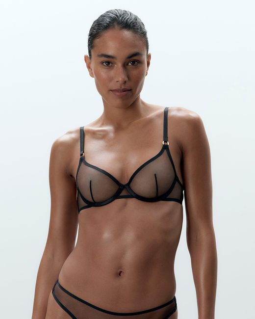 Bluebella Naomi Sheer Bra Black