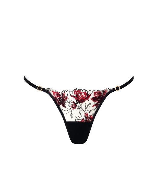 Bluebella Natural Calista Sheer Floral Brief/Cherry