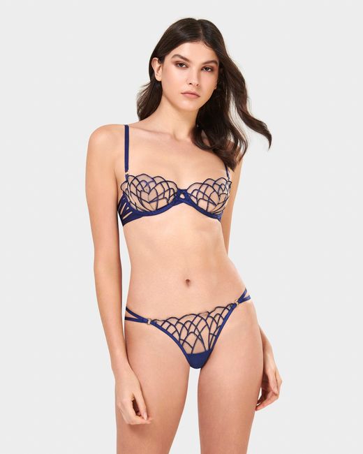 Bluebella Blue Beatrix Sheer Underwired Mesh Bra