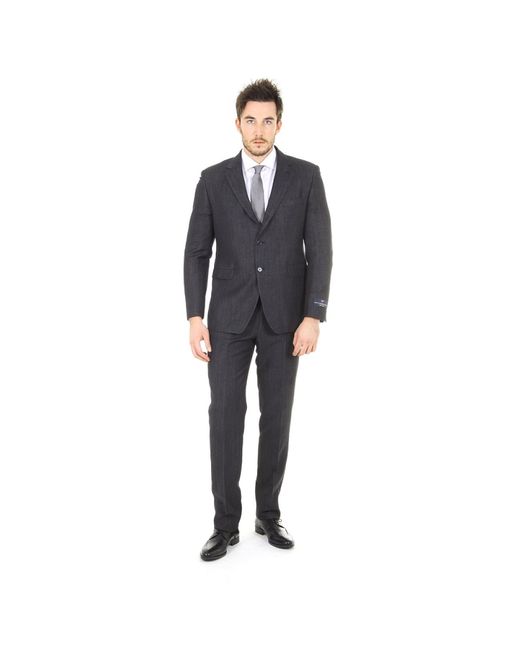 Versace Clak 2 Buttons Suit in Black for Men grey  Lyst