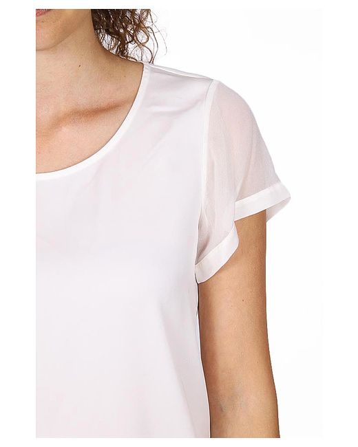 Armani Ladies Shirt Short Sleeve Without Buttons in White Save 74 Lyst