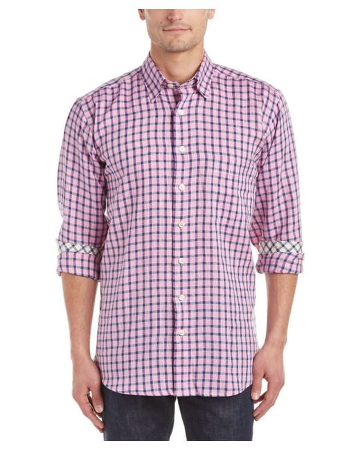 Mine Apparel Inc Linen Woven Shirt in Pink for Men - Save 41% | Lyst