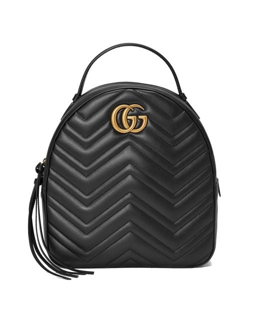 Gucci Black GG Marmont Quilted Leather Backpack