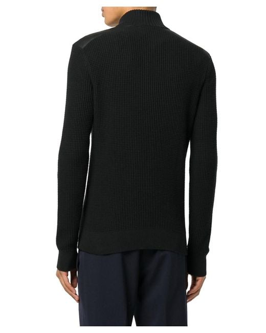 Michael kors Men's Black Cotton Sweater in Black for Men | Lyst